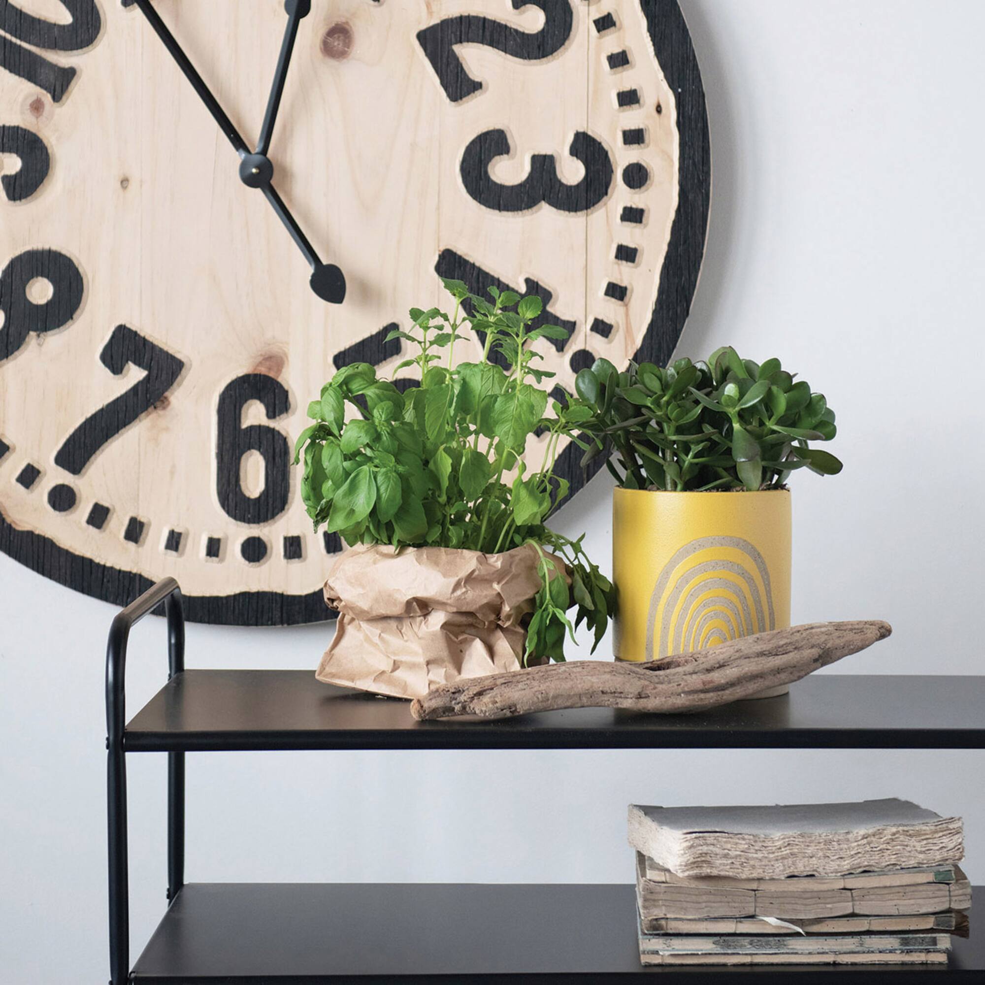 Hello Honey® 7.25" Yellow Stoneware Rainbow Planter & Saucer Set